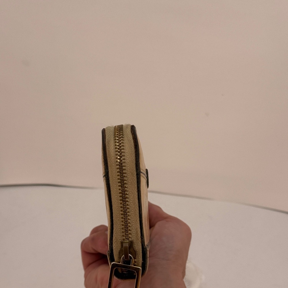 Chloe Tan Leather Zip Around Long Wallet Gold Hardware Vintage Patina Italy - Picture 8 of 15